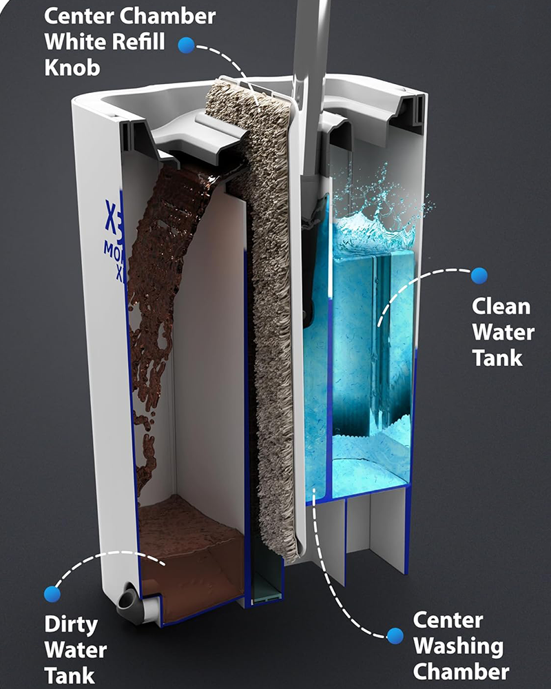 Profesionalni Mopx set velikih kanti za brisanje